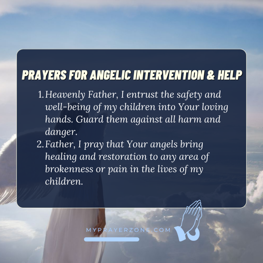 Prayers & Scriptures for Angelic Intervention & Help for Children