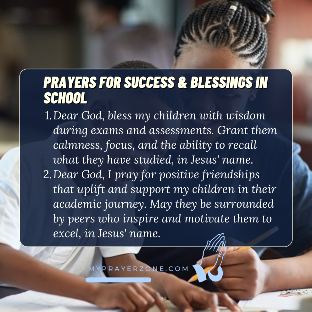 Prayers for Success & Blessings In School